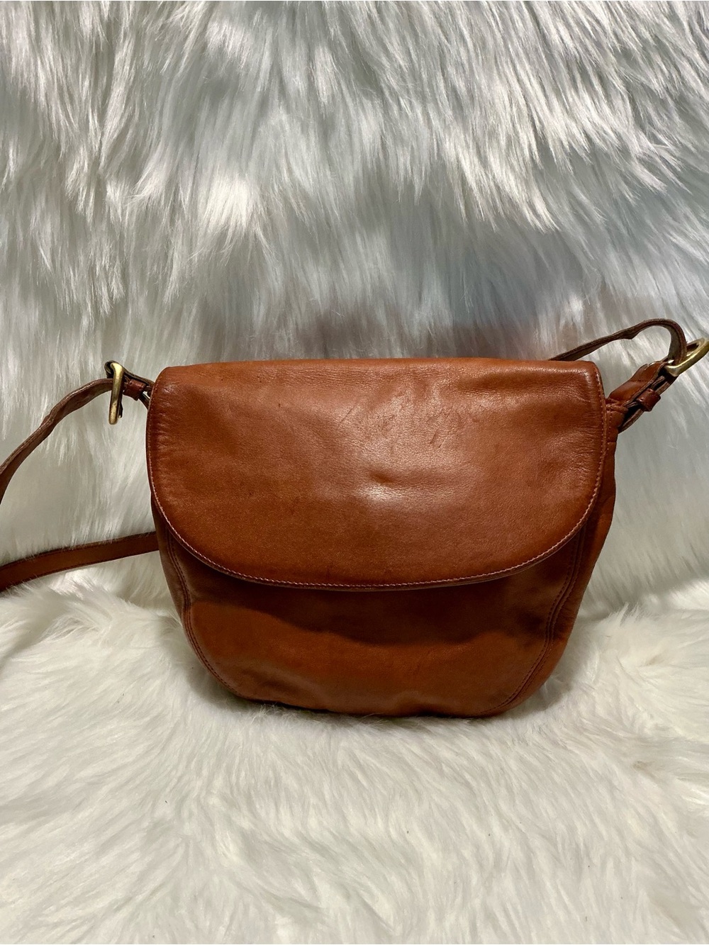 Vintage Coach Carlton Brown Shoulder Crossbody Bag
